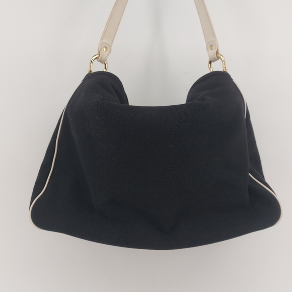 kate spade Black Canvas and White Leather Shoulder Bag - Picture 7 of 11